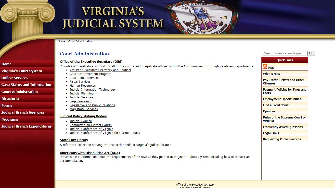 Court Administration - Judiciary of Virginia